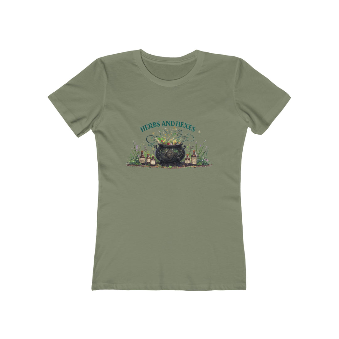 Herbs and Hexes Witchy T-Shirt | Mystical Cauldron Herbal Magic Tee- Ten & Timber