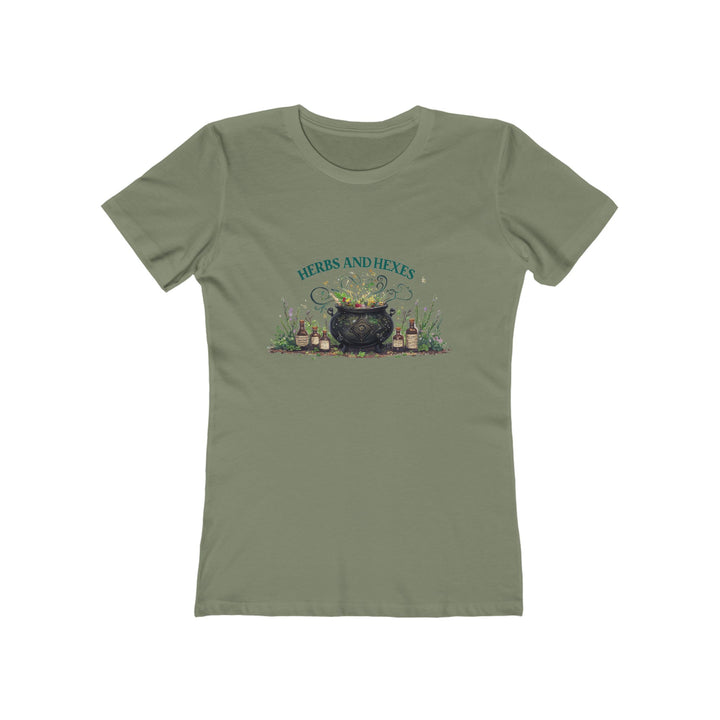 Herbs and Hexes Witchy T-Shirt | Mystical Cauldron Herbal Magic Tee- Ten & Timber