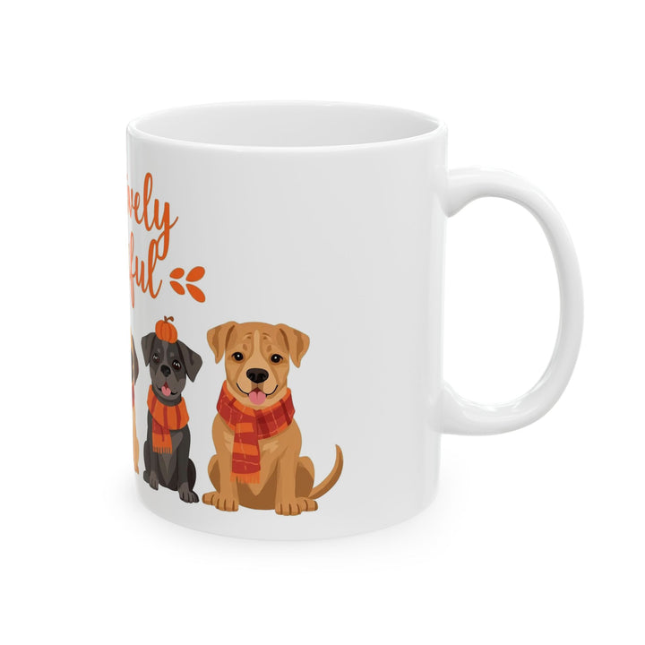 Pawsitively Thankful Fall Dog Mug, Cute Thanksgiving Coffee Cup, Autumn Dog Lover Gift- Ten & Timber