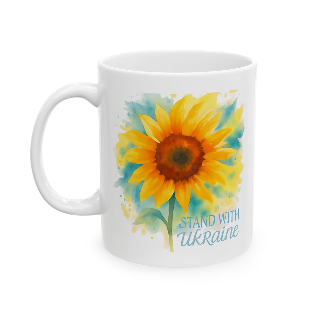 Stand With Ukraine Sunflower Mug – Inspirational Support Gift- Ten & Timber