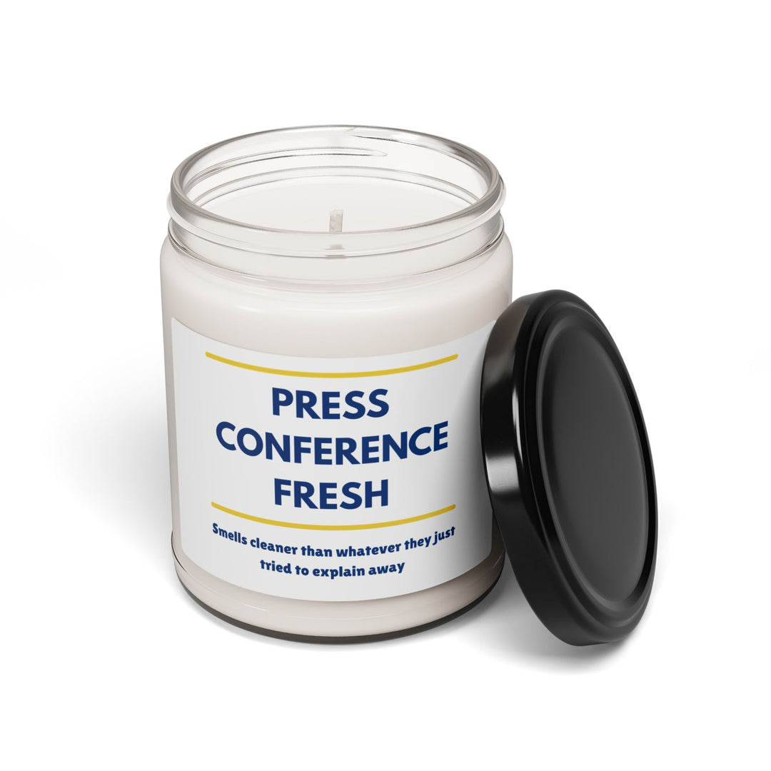Press Conference Fresh Scented Soy Candle - Clean Aroma, Perfect Gift for Office, Home, Relaxation, Motivation, and Events- Ten & Timber